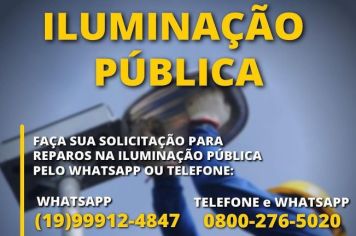 CONTATO DA EMPRESA DE MANUTENÇÃO DE ILUMINAÇÃO PÚBLICA