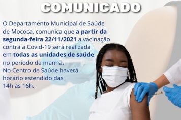 POPULAÇÃO PODERÁ SE VACINAR CONTRA A COVID-19 EM TODAS AS UNIDADES DE SAÚDE