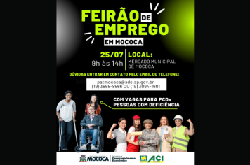 FEIRÃO DE EMPREGO EM MOCOCA!
