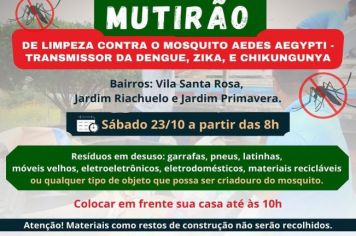 PREFEITURA REALIZA MUTIRÃO DE LIMPEZA