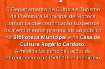 Departamento Municipal de Cultura e Turismo informa: