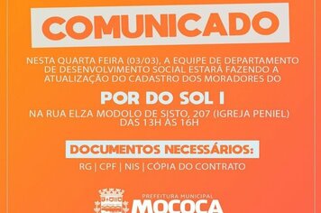 ATENÇÃO MORADORES DO BAIRRO POR DO SOL l >>