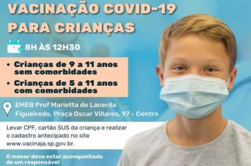 VACINAÇÃO CONTRA A COVID-19 PARA CRIANÇAS