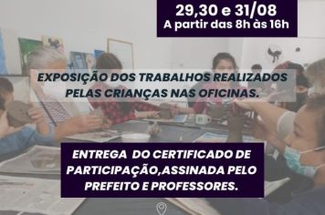 EXPOSIÇÃO NA CASA DE CULTURA ROGÉRIO CARDOSO DAS OBRAS REALIZADAS NAS OFICINAS DE ARGILA 