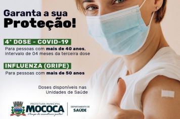 VACINAS CONTRA A COVID-19 E INFLUENZA LIBERADAS PARA NOVAS FAIXAS ETÁRIAS