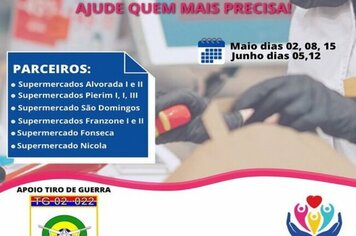 FUNDO SOCIAL REALIZA CAMPANHA ‘CIDADE SOLIDÁRIA’ EM PARCERIA COM O TIRO DE GUERRA.