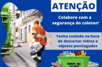 A Coordenadoria do Meio Ambiente pede a colaboração da população ao descartar resíduos