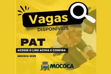 VAGAS ABERTAS NO PAT