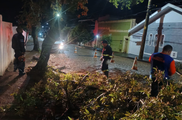 DEFESA CIVIL E EQUIPES DA PREFEITURA ATUAM DE FORMA INTENSA APÓS CHUVA FORTE