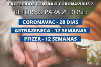  PREFEITURA DE MOCOCA ALERTA EM RELAÇÃO ÀS SEGUNDAS DOSES