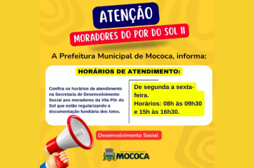 ATENÇÃO MORADORES DA VILA PÔR DO SOL II