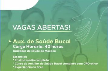 VAGAS ABERTAS EM MOCOCA