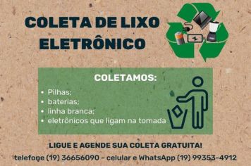 COLETA DE LIXO ELETRÔNICO NA CIDADE.