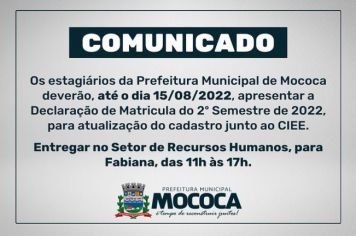 ATENÇÃO ESTAGIÁRIOS