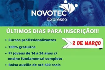 INSCRIÇÕES NOVOTEC