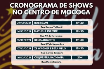 PREFEITURA REALIZARÁ SHOWS NO NATAL DA VIDA