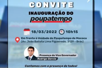 CONVITE - INAUGURAÇÃO DO POUPATEMPO