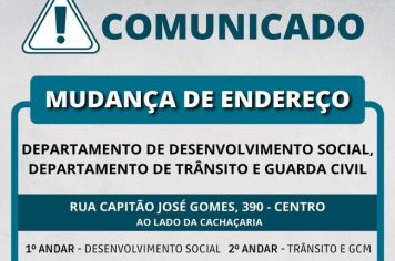 MUDANÇA DE ENDEREÇO