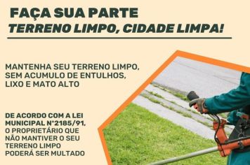 TERRENOS SUJOS EM MOCOCA ESTÃO SUJEITO A MULTA