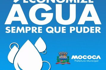 A Prefeitura Municipal de Mococa incentiva campanhas de educação para a utilização correta da água.