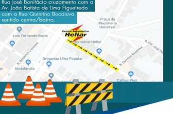 C O M U N I C A D O >>>>>> Mudança de sentido para mão única de direção, a Rua José Bonifácio cruzamento com Av. João Batista de Lima Figueiredo com R: Quintino Bocaiuva. Sentido Centro/Bairro.