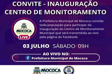 CONVITE – INAUGURAÇÃO CENTRO DE MONITORAMENTO.