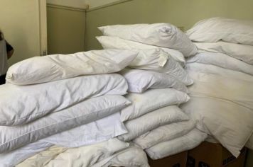 FUNDO SOCIAL RECEBE DOAÇÃO DE TRAVESSEIROS.