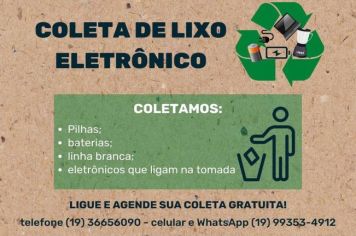 COLETA DE LIXO ELETRÔNICO NA CIDADE.