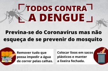 PREFEITURA ALERTA SOBRE CUIDADO COM A DENGUE
