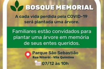 BOSQUE MEMORIAL, UMA HOMENAGEM AOS QUE SE FORAM