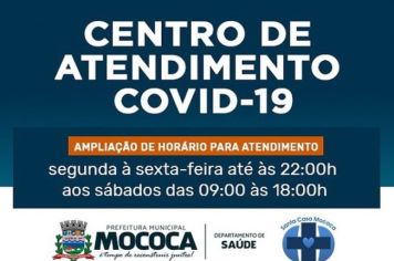 AMPLIAÇÃO DE HORÁRIO – CENTRO DE ATENDIMENTO COVID-19