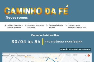 CONVITE – CAMINHO DA FÉ EM MOCOCA NESTE SÁBADO 