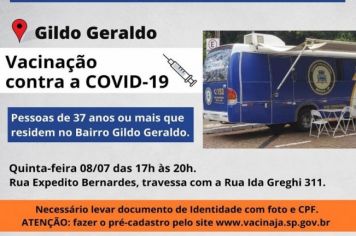 PREFEITURA MUNICIPAL DE MOCOCA PROMOVE VACINAÇÃO CONTRA A COVID-19, EM HORÁRIO ESPECIAL, NO BAIRRO GILDO GERALDO ATRAVÉS DA UNIDADE MÓVEL DE SAÚDE. >>