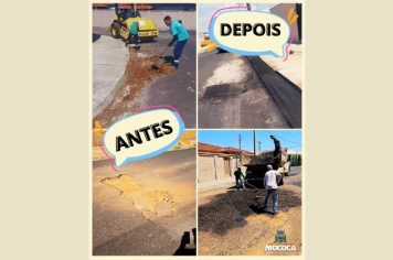 OPERAÇÃO TAPA-BURACOS SEGUE AVANÇANDO PELOS BAIRROS DE MOCOCA!