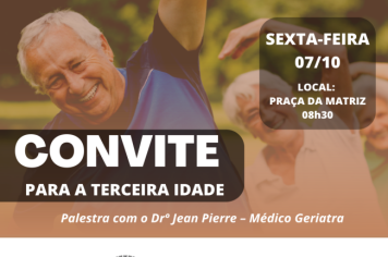 CONVITE PARA A TERCEIRA IDADE 