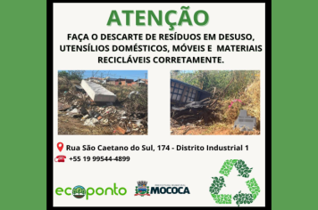 FAÇA O DESCARTE DE RESÍDUOS CORRETAMENTE