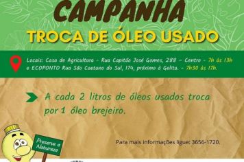 TROCA DE ÓLEOS USADOS EM MOCOCA CONTINUA