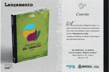 LANÇAMENTO DO LIVRO MEMÓRIAS DE UM CASULO NA CASA DE CULTURA ROGÉRIO CARDOSO
