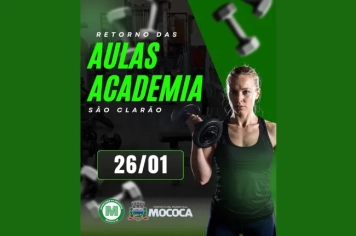 RETORNO DAS AULAS NA ACADEMIA DO SÃO CLARÃO!!!
