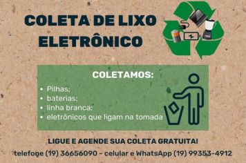 COLETA DE LIXO ELETRÔNICO NA CIDADE.