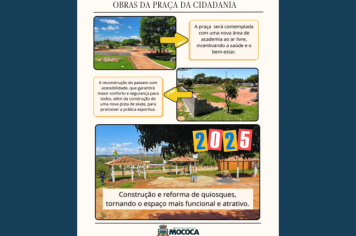ACOMPANHE AS MELHORIAS E CONSTRUÇÕES NA PRAÇA DA CIDADANIA
