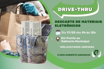 PREFEITURA REALIZA DRIVE-THRU PARA DESCARTE DE MATERIAIS ELETRÔNICOS