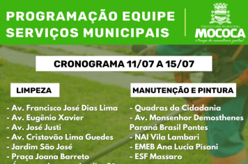 FIQUE DE OLHO NO CRONOGRAMA DE LIMPEZA PÚBLICA