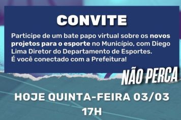 Participe da live do Esporte >>