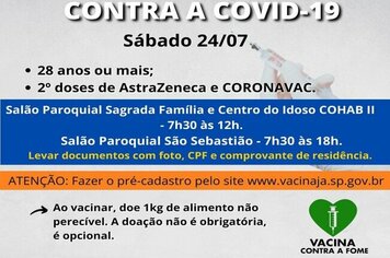 PLANTÃO DE VACINAÇÃO NESTE SÁBADO COM HORÁRIO ESTENDIDO.