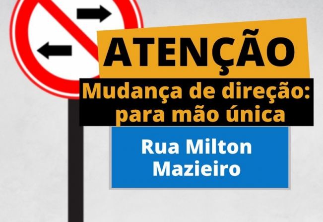  PREFEITURA MUNICIPAL DE MOCOCA INFORMA ALTERAÇÃO NO SENTIDO DE RUA.