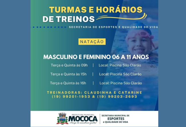 CONFIRAM OS HORÁRIOS DE NOSSAS ESCOLINHAS DE TREINAMENTO