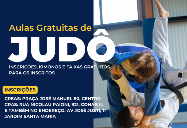 CREAS CONVIDA CRIANÇAS E ADOLESCENTES DE 06 A 17 ANOS À PRÁTICA DO JUDÔ 