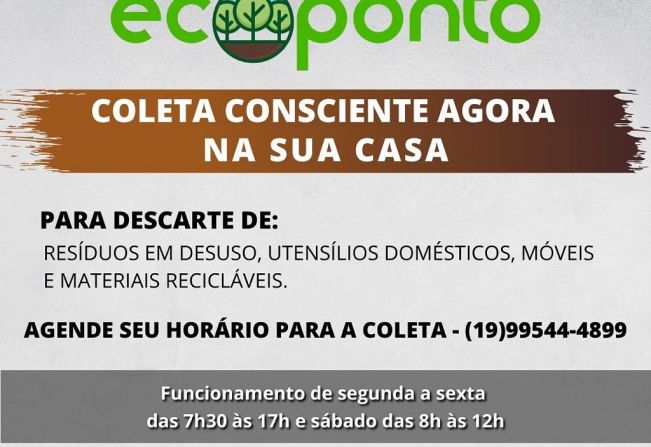 PREFEITURA MUNICIPAL ANUNCIA ABRANGÊNCIA DO SERVIÇO DO ECO PONTO EM MOCOCA. 