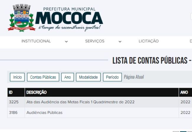 TRANSPARÊNCIA PÚBLICA